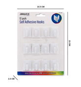 12PK SELF ADHESIVE HOOKS